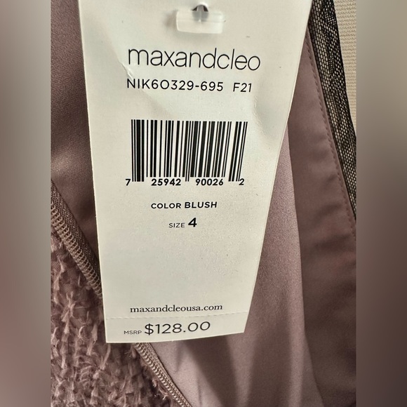 NWT, Max and Cleo Dress, Blush, Size 4 - Picture 7 of 10